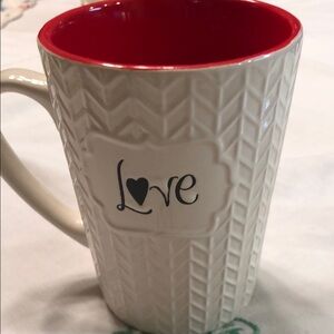Chic Red and Cream Love Mug